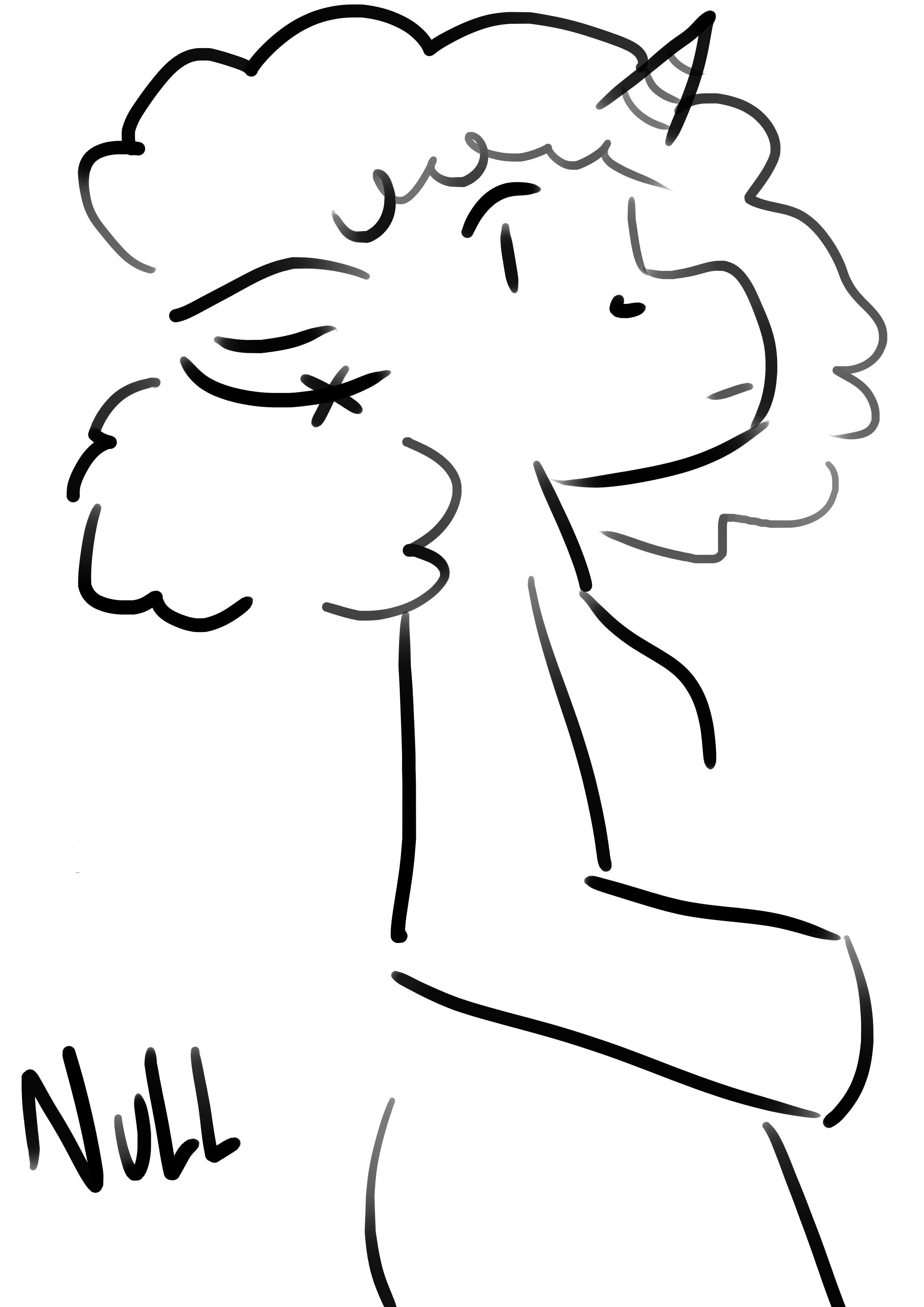 same picture as before but just the line art